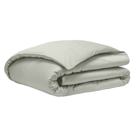 Alexandre Turpault - Housse de couette unie en satin de coton Bio 120 fils/cm² Teophile Tilleul