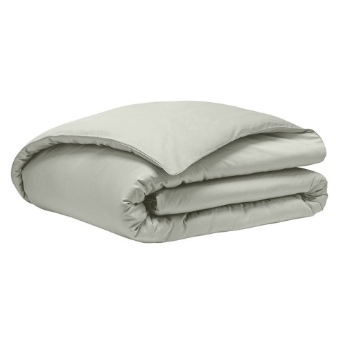 Alexandre Turpault - Housse de couette unie en satin de coton Bio 120 fils/cm² Teophile Tilleul