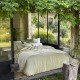 Alexandre Turpault - housse de couette unie en satin de coton Bio 120 fils/cm² Teophile Tilleul