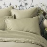 Alexandre Turpault - Housse de couette unie en satin de coton Bio 120 fils/cm² Teophile Tilleul