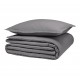 Alexandre Turpault - Housse de couette unie en satin de coton Bio 120 fils/cm² Teophile Météore