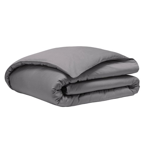 Alexandre Turpault - Housse de couette unie en satin de coton Bio 120 fils/cm² Teophile Météore 	