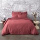 Alexandre Turpault - Parure de lit unie en satin de coton Bio 120 fils/cm² Teophile Cosmos