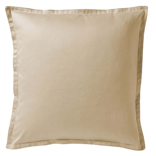 Taie d'oreiller carrée en satin de coton uni Teophile Désert