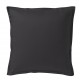Taie d'oreiller carrée en satin de coton uni Teophile Eclipse