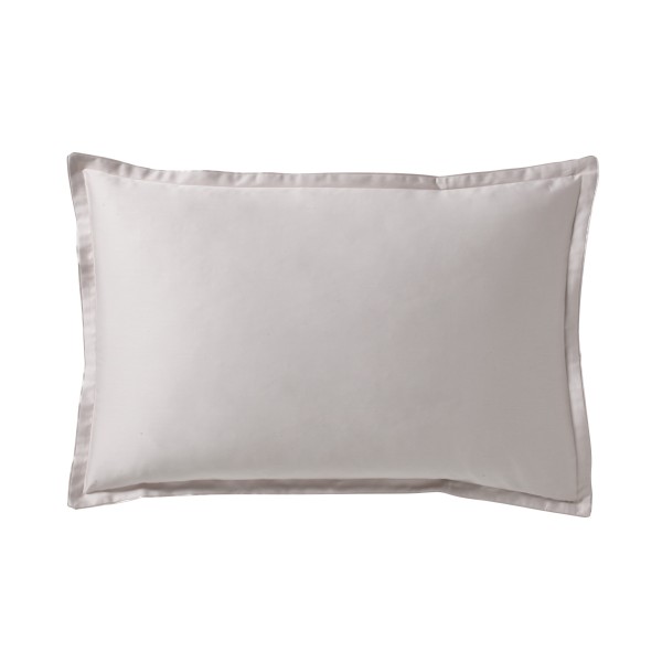Taie d'oreiller rectangle en satin de coton uni Teophile Lune
