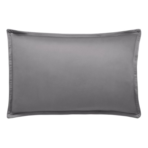 Taie d'oreiller rectangle en satin de coton uni Teophile Météore