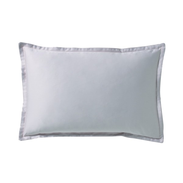 Taie d'oreiller rectangle en satin de coton uni Teophile Rosée