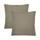 Garnier-Thiébaut - Taies d'oreiller carrées unies en percale de coton 90 fils/cm² Olana Pin