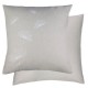 Garnier-Thiébaut - Taie d'oreiller brodée carrée en percale de coton 80 fils/cm² lavé, Brise d'été Naturel