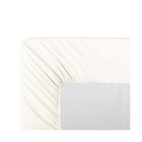 Garnier-Thiébaut - Drap housse en percale de coton 90 fils/cm² Olana Ecru