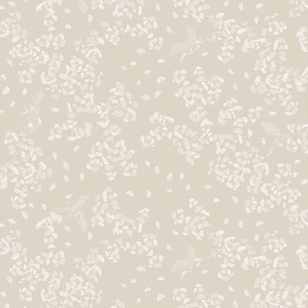 Tissu nappes au mètre Mille Ginkos Naturel, en 185cm Garnier-Thiébaut