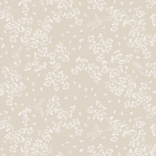 Tissu nappes au mètre Mille Ginkos Naturel, en 185cm Garnier-Thiébaut