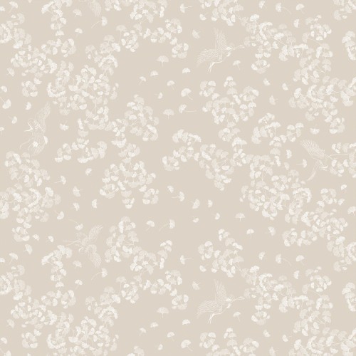 Tissu nappes au mètre Mille Ginkos Naturel, en 185cm Garnier-Thiébaut