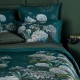 Garnier-Thiébaut - Tissu imprimé en satin de coton 120 fils/cm² Maelys satin Canard