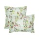 Garnier-Thiébaut - Tissu imprimé en satin de coton 120 fils/cm² Foliage Vert d'eau