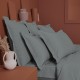 Garnier-Thiébaut - Tissu uni en percale de coton 90 fils/cm² Olana Acier
