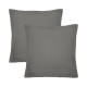 Garnier-Thiébaut - Tissu uni en percale de coton 90 fils/cm² Olana Acier