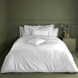 Garnier-Thiébaut - Tissu uni en percale de coton 90 fils/cm² Olana Blanc
