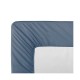 Garnier-Thiébaut - Tissu pour draps en percale de coton 90 fils/cm² Olana Bleu