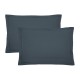 Garnier-Thiébaut - Tissu pour draps en percale de coton 90 fils/cm² Olana Bleu