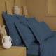 Garnier-Thiébaut - Tissu pour linge de lit uni en percale de coton 90 fils/cm² Olana Océan