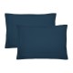 Garnier-Thiébaut - Tissu pour linge de lit uni en percale de coton 90 fils/cm² Olana Océan