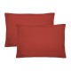 Garnier-Thiébaut - Tissu pour drap en percale de coton unie 90 fils/cm² Olana Rouille