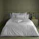 Garnier-Thiébaut - tissu pour linge de lit en percale de coton 90 fils/cm² Olana Platine