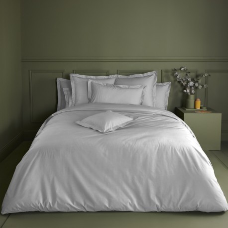 Garnier-Thiébaut - tissu pour linge de lit en percale de coton 90 fils/cm² Olana Platine