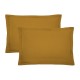 Garnier-Thiébaut -Tissu pour draps uni en percale de coton 90 fils/cm² Olana Safran