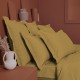 Garnier-Thiébaut -Tissu pour draps uni en percale de coton 90 fils/cm² Olana Safran