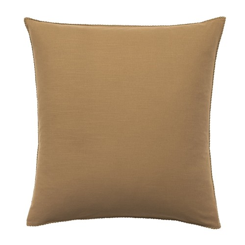 Le Jacquard Français - Taie d'oreiller carrée coton flammé Eclat Cannelle