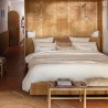 Le Jacquard Français - Housse de couette unie coton flammé Eclat Amande