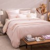 Le Jacquard Français - Housse de couette unie coton flammé Eclat Dragée