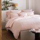 Le Jacquard Français - Housse de couette unie coton flammé Eclat Dragée