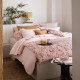 Le Jacquard Français - Housse de couette unie coton flammé Eclat Dragée