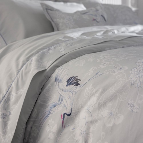 Le Jacquard Français - Parure de lit imprimée en percale de coton 118 fils/cm² Envol Crépuscule