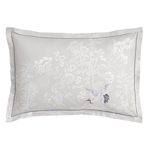 Le Jacquard Français - Taie d'oreiller rectangle en percale de coton 118 fils/cm² Envol Crépuscule
