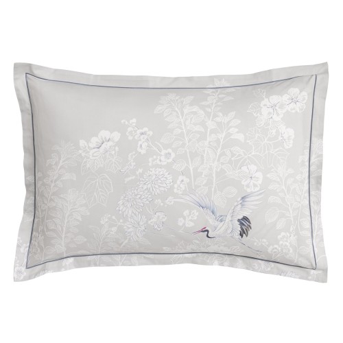 Le Jacquard Français - Taie d'oreiller rectangle en percale de coton 118 fils/cm² Envol Crépuscule