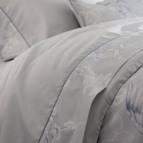 Le Jacquard Français - Drap plat en percale de coton 118 fils/cm² Envol Crépuscule