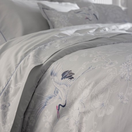 Le Jacquard Français - Housse de couette imprimée en percale de coton 118 fils/cm² Envol Crépuscule