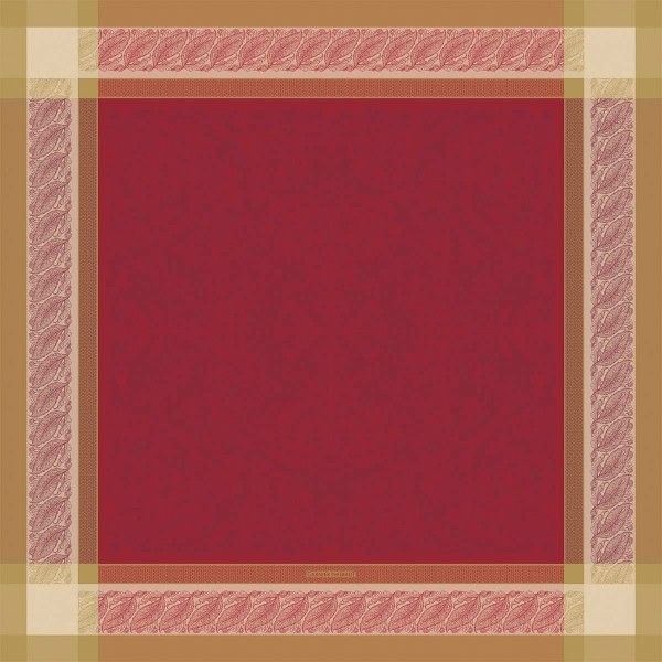 Nappe jacquard pur coton antitache Alexandria Rubis, Garnier-Thiébaut