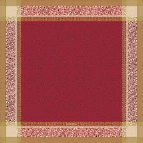 Nappe jacquard pur coton antitache Alexandria Rubis, Garnier-Thiébaut