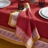 Serviettes de table coton peigné Alexandria Rubis, Garnier-Thiébaut (par 4)