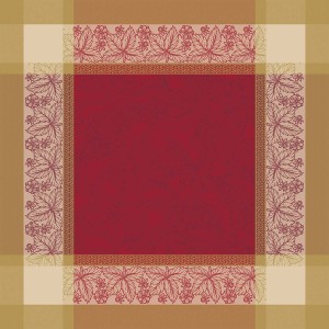 Serviettes de table jacquard Alexandria Rubis, Garnier-Thiébaut 2