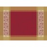 Sets de table pur coton antitache jacquard Alexandria Rubis, Garnier-Thiébaut (par 4)