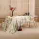 Nappe imprimée métis lin et coton lavé Bambous Parchemin, Garnier-Thiébaut 