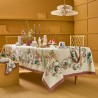 Nappe imprimé métis lin/coton lavé Théières Rouille, Garnier-Thiébaut
