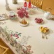 Nappe imprimé métis lin/coton lavé Théières Rouille, Garnier-Thiébaut